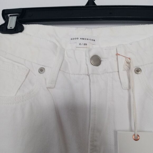 Good American distressed white jeans size 0/25 - Picture 3 of 7